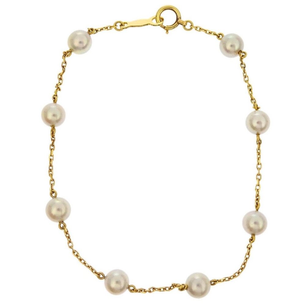 Mikimoto Bracelet 14K Pearl Gold 196374